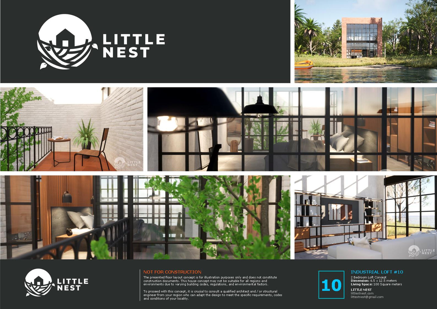 2 Bed Lakehouse Industrial Loft