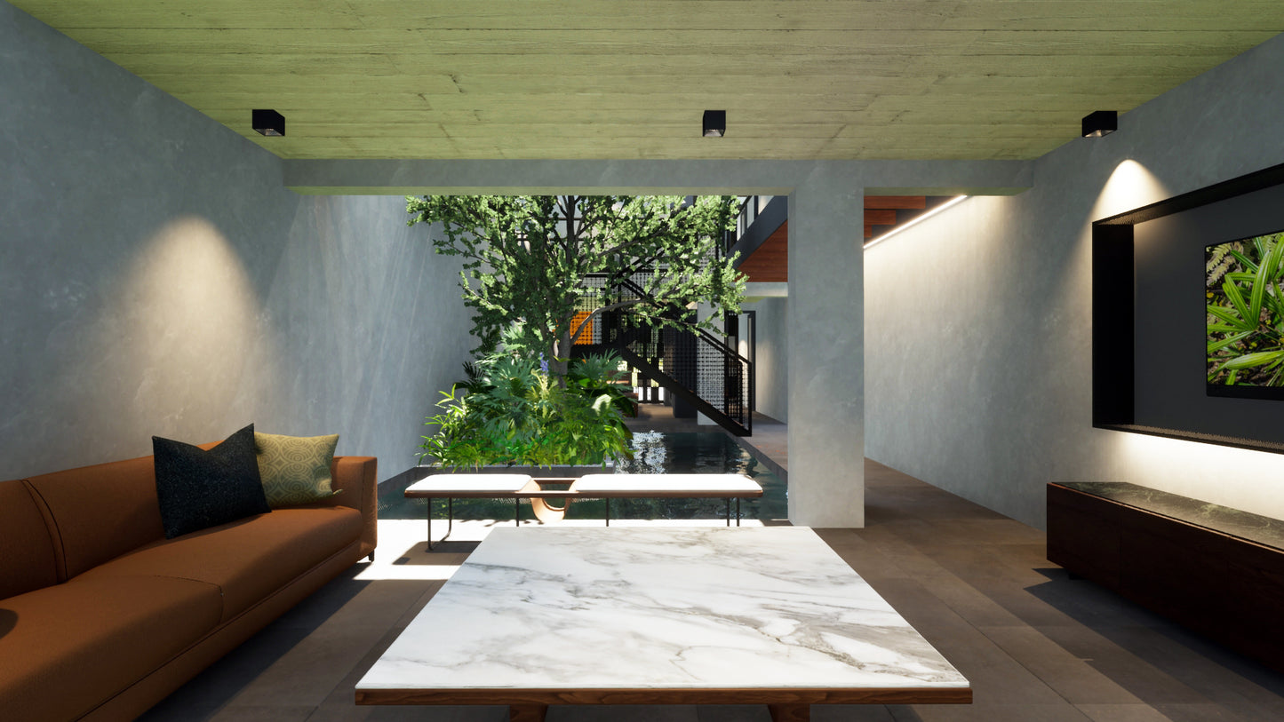 3 Bedroom Rustic Courtyard House