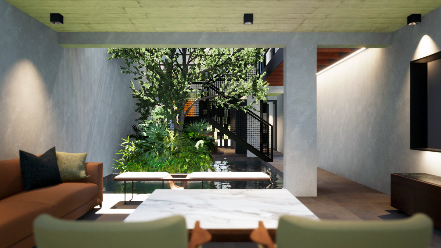 3 Bedroom Rustic Courtyard House