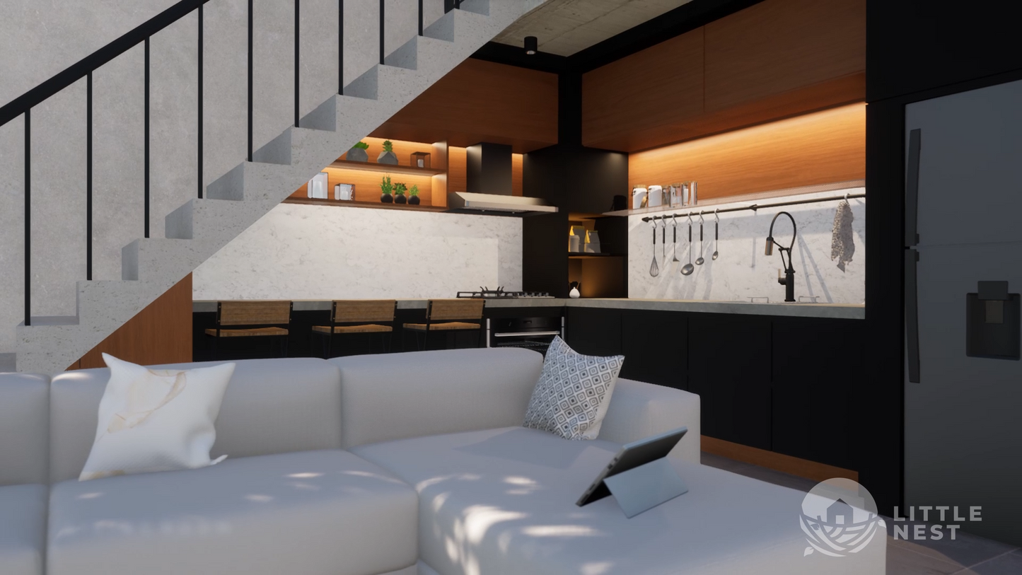 2 Bed Lakehouse Industrial Loft