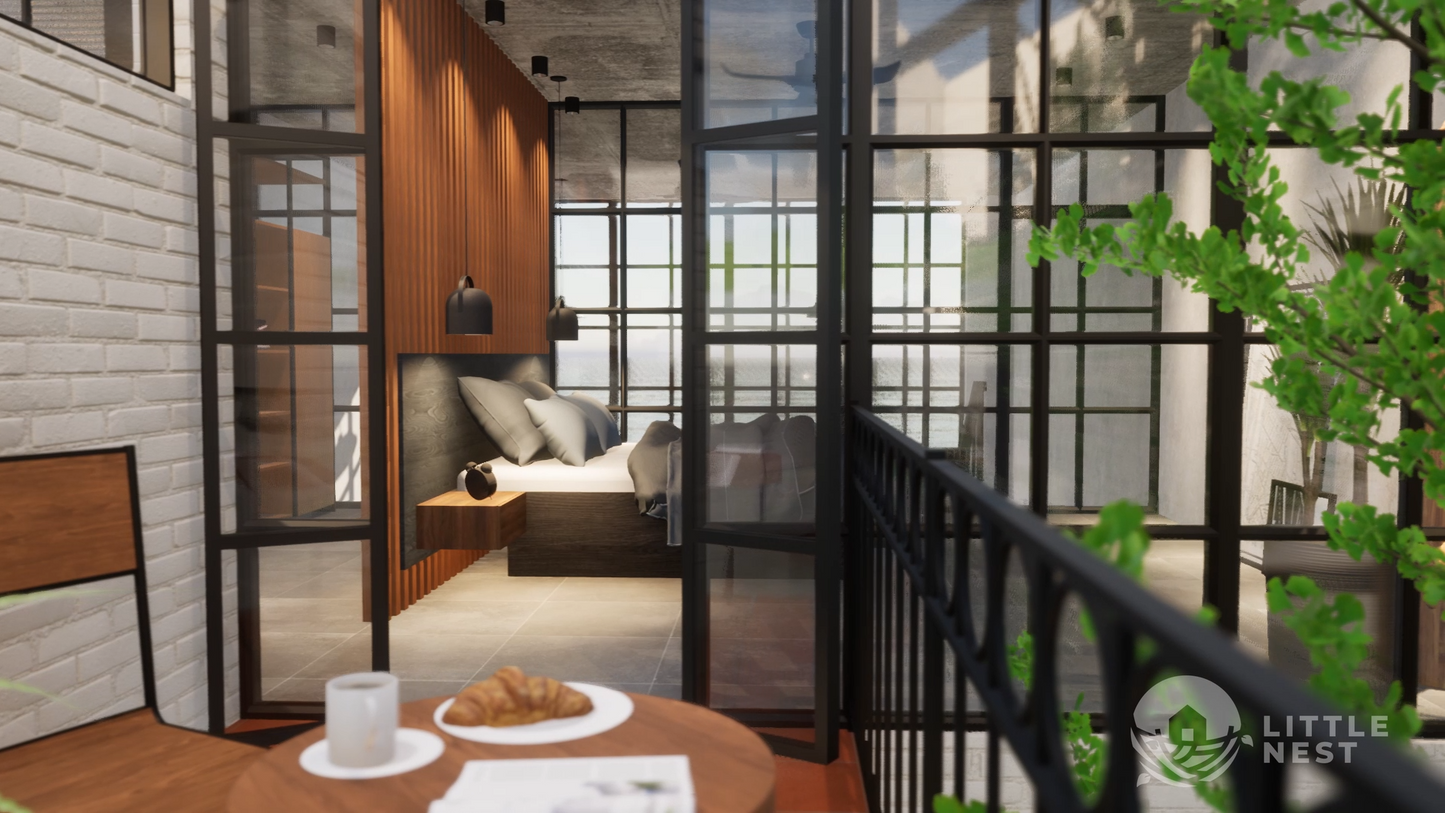 2 Bed Lakehouse Industrial Loft