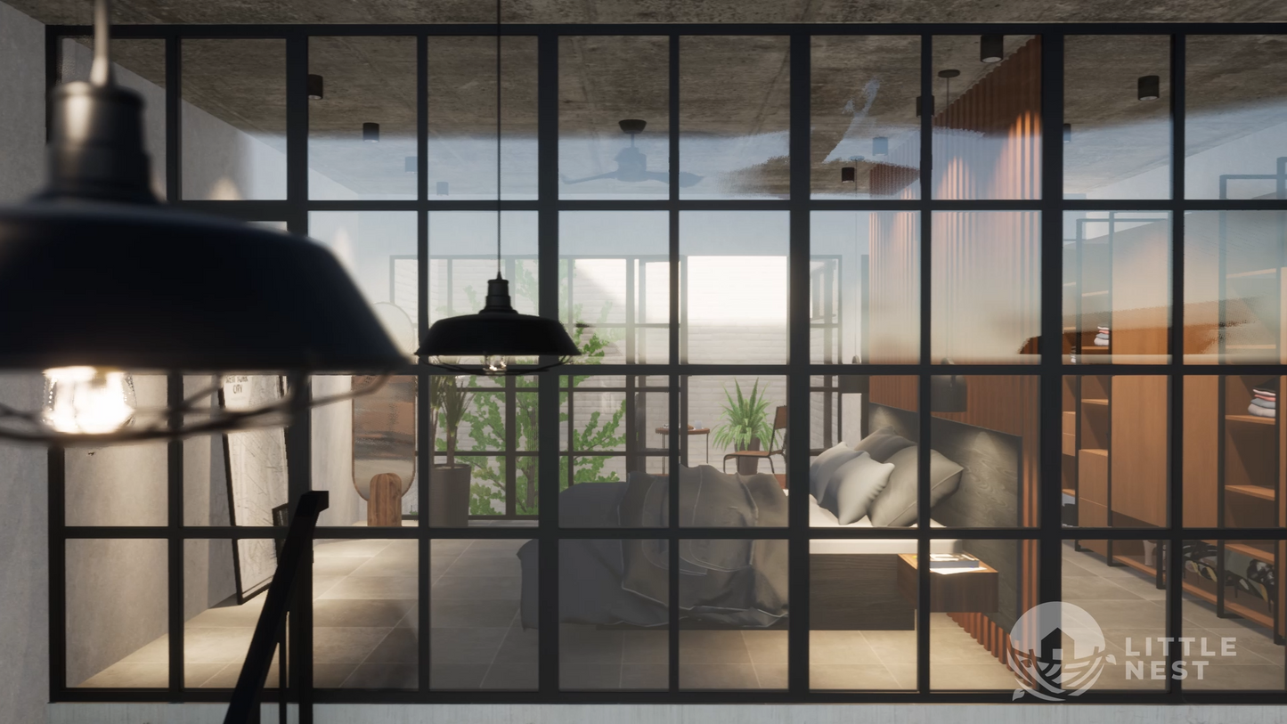 2 Bed Lakehouse Industrial Loft