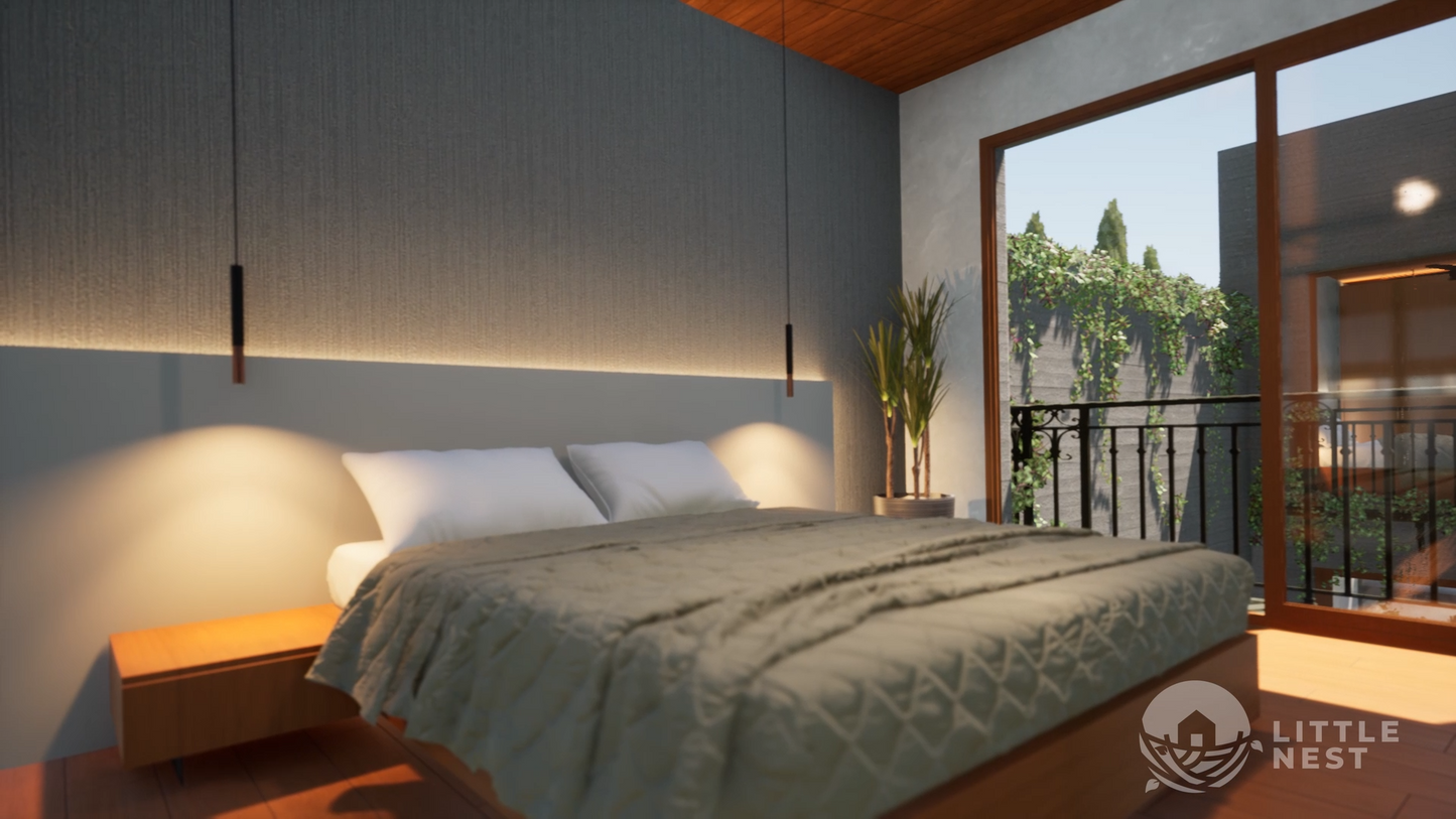 4 Bedroom Narrow Courtyard House