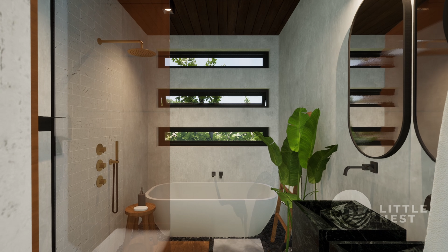 3 Bedroom Rustic Courtyard House