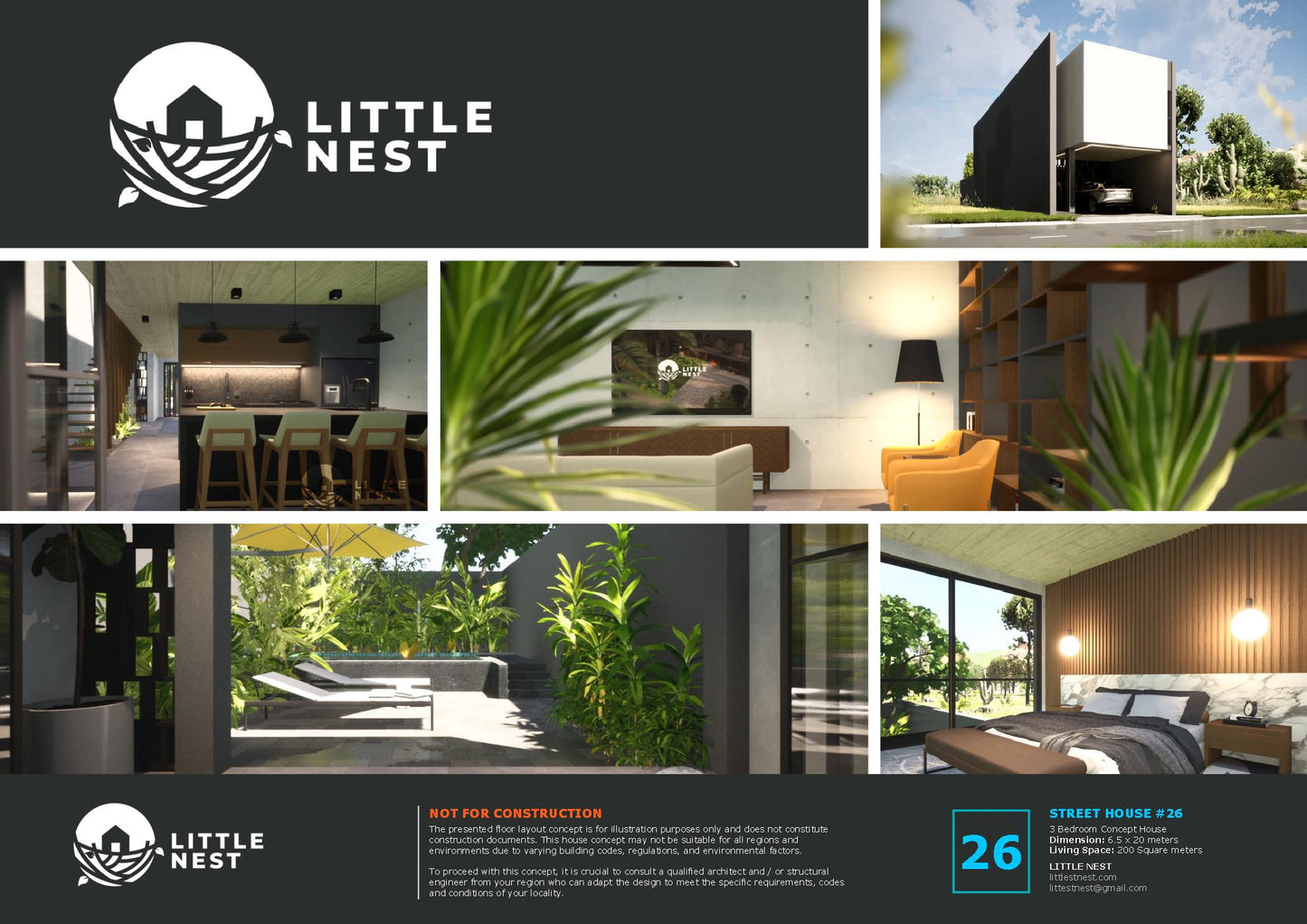 3 Bedroom Narrow Modern Town-House