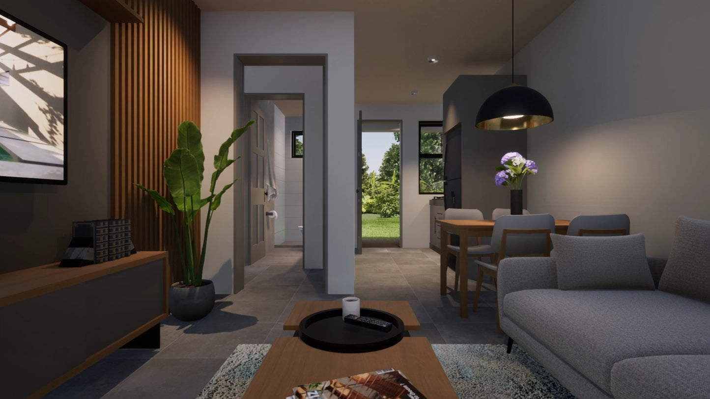2 Bedroom Budget House Layout