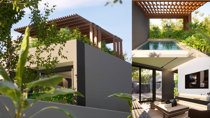 Compact 4 Bedroom House with Rooftop Pool