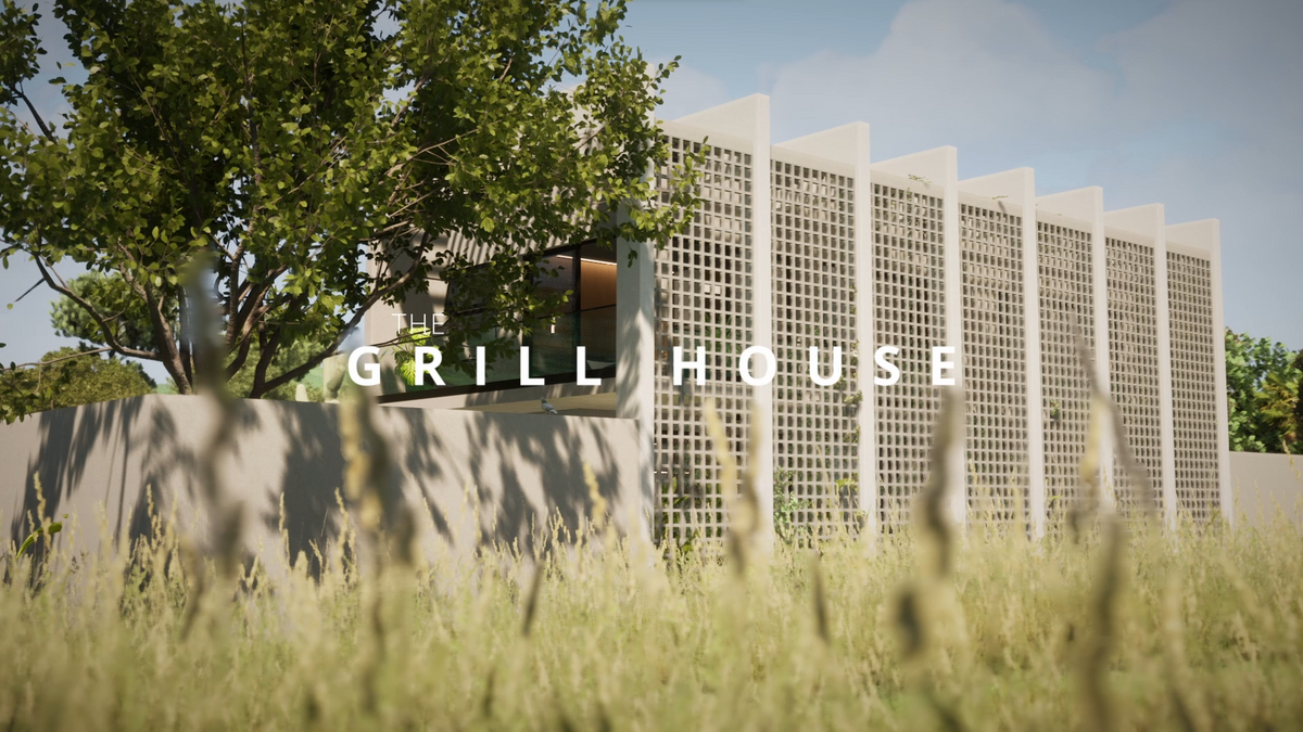 Grill-House 4 Bedroom Narrow Home with Pond