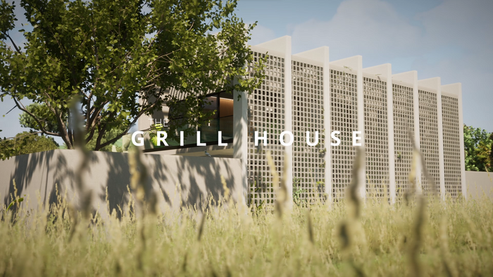 Grill-House 4 Bedroom Narrow Home with Pond